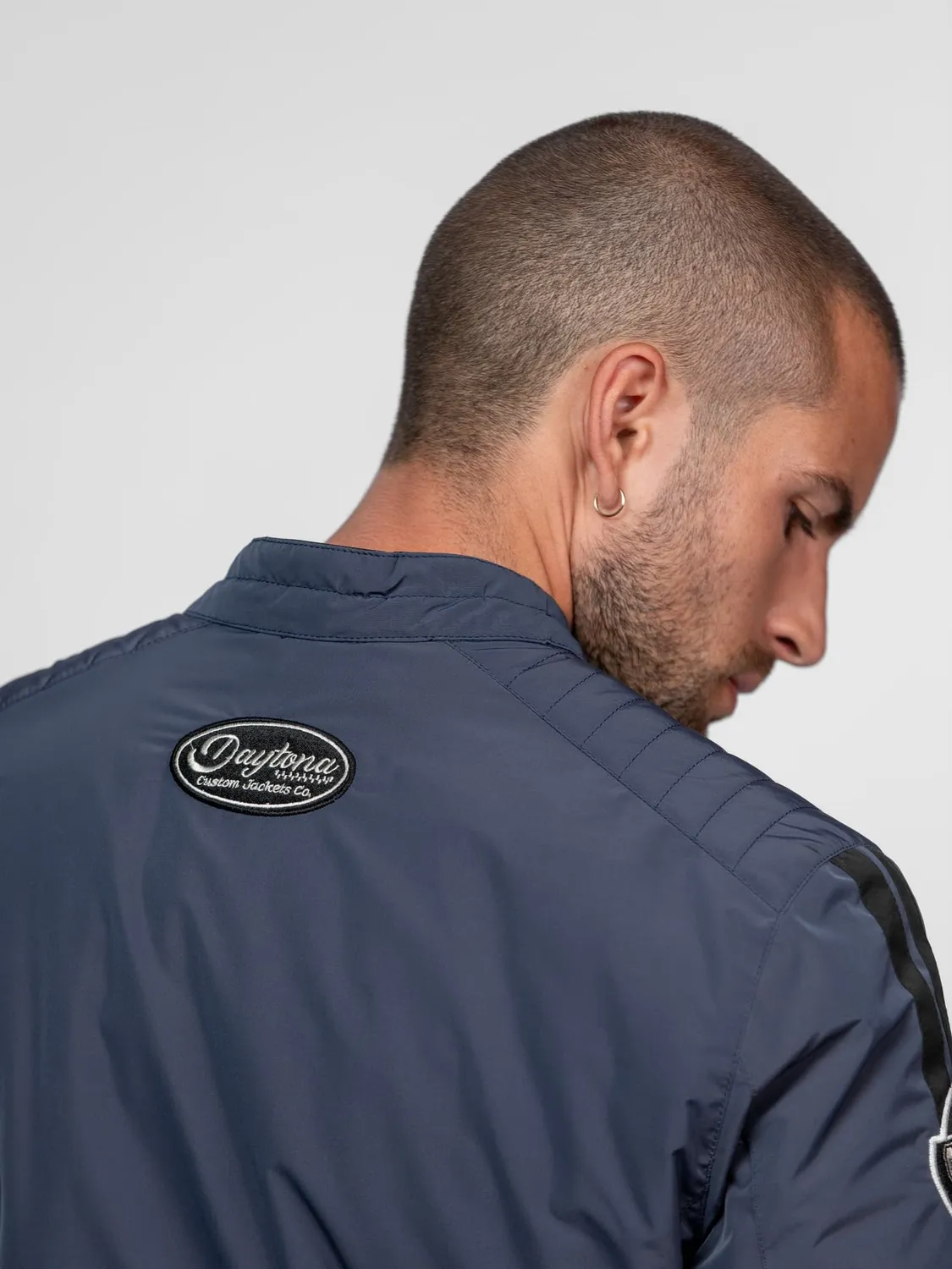 DAYTONA Hamilton veste nylon racing noire patchs