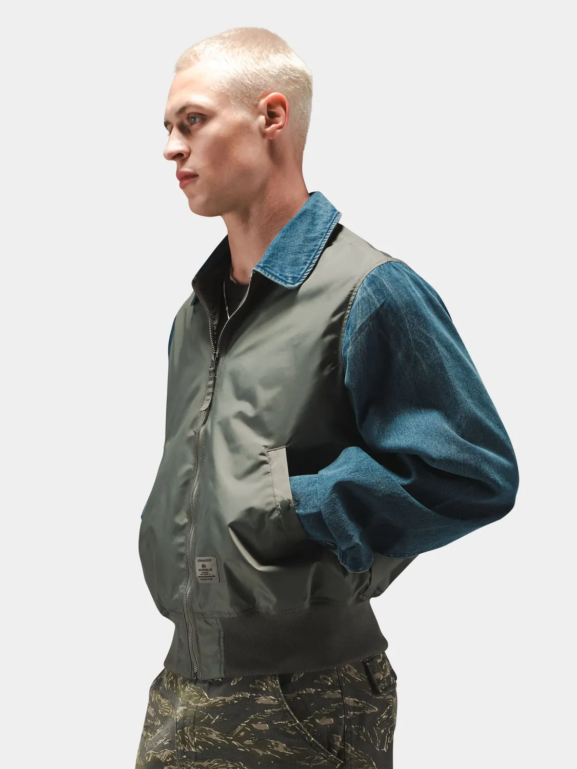 Alpha Industries Flight blouson bomber denim gris field