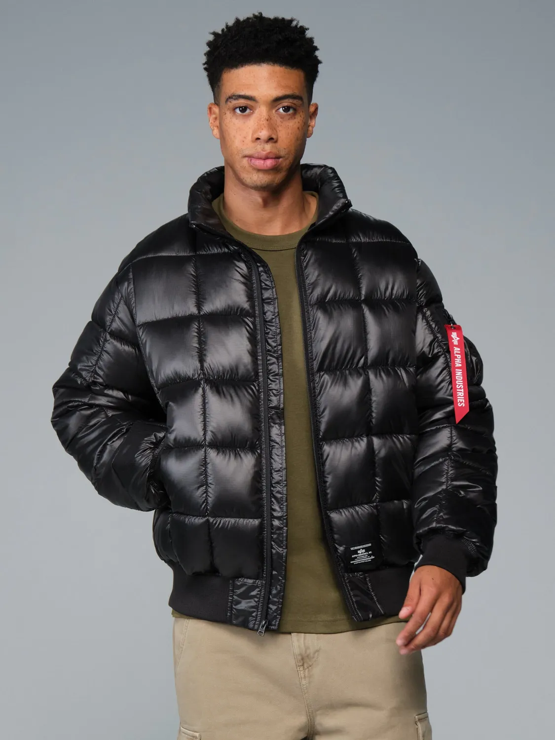 Alpha Industries MA-1 Puffer bomber noir déperlant