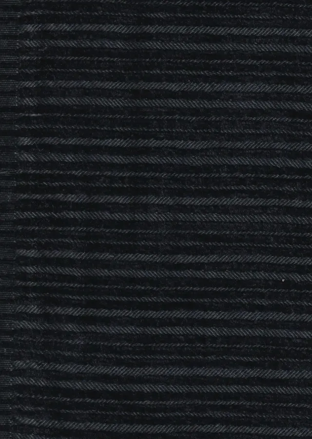 HOLLINGTON crêpe velours dévoré tissu noir laine coton