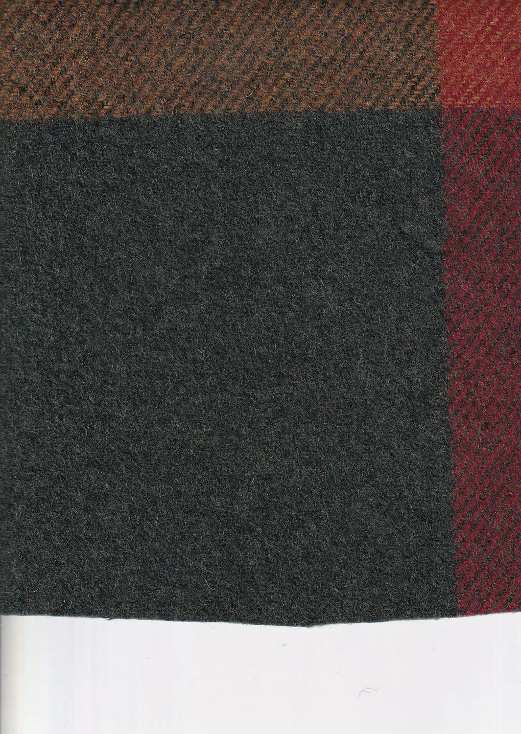 HOLLINGTON drap laine double-face green tartan tissu au mètre chaud
