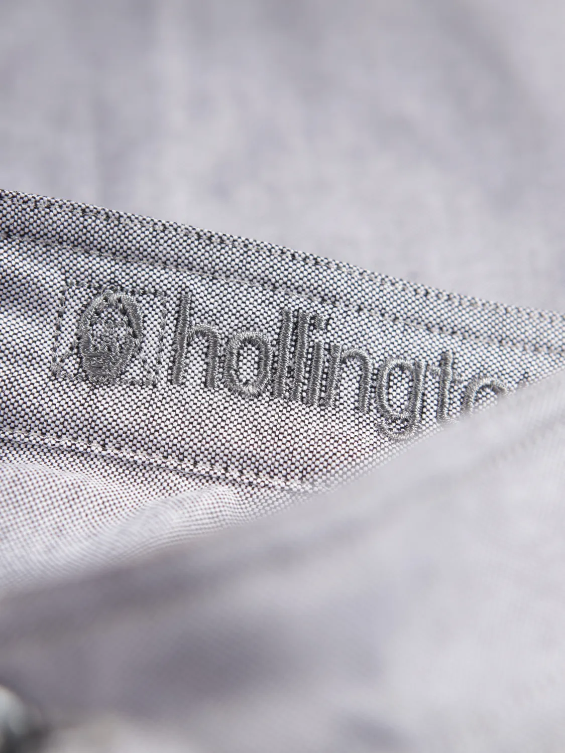 Hollington chemise oxford grey col mao coton grise