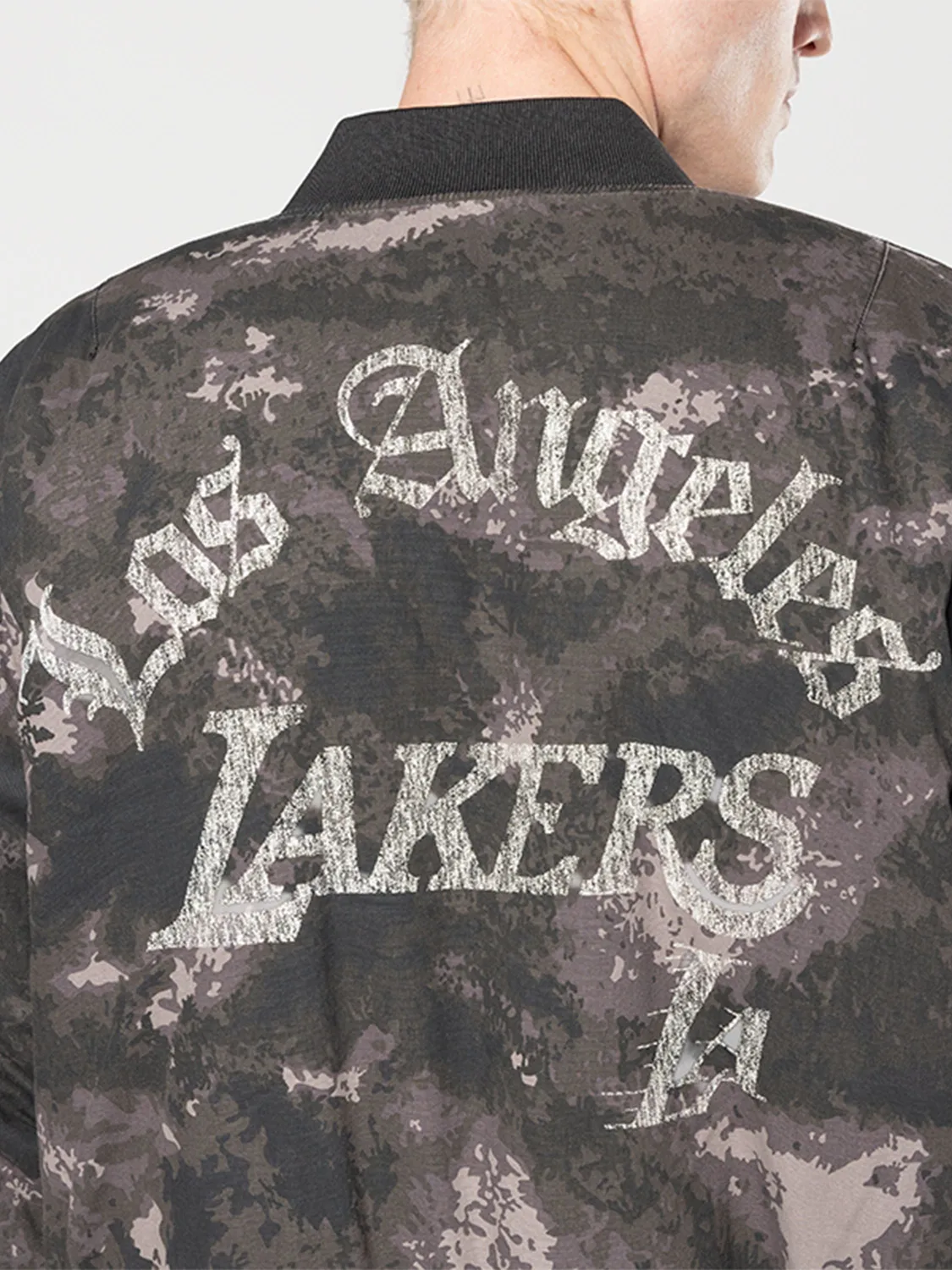 Alpha Industries Lakers x New Era MA-1 bomber black camo