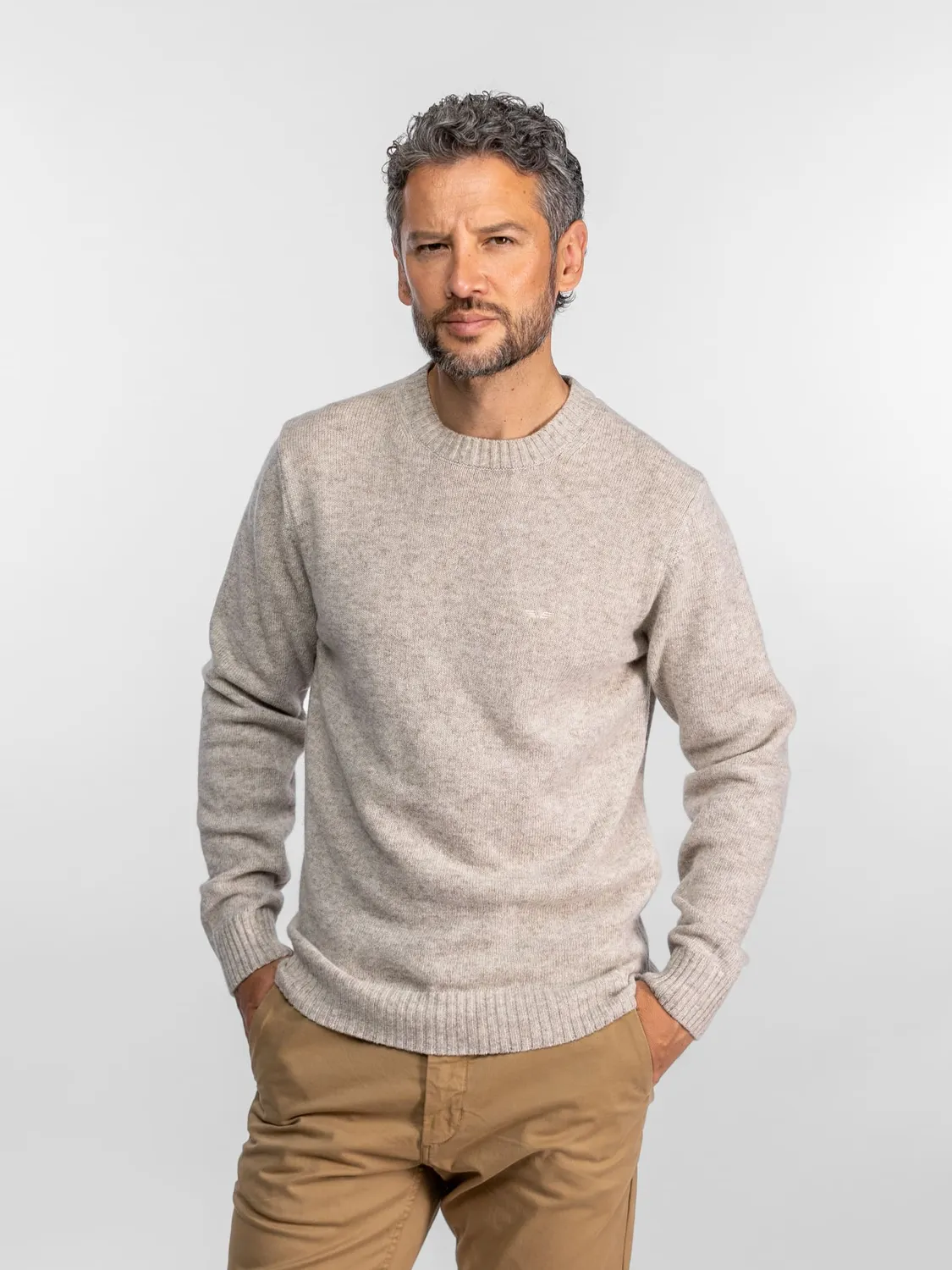 Daytona Nast pull laine col rond anthracite