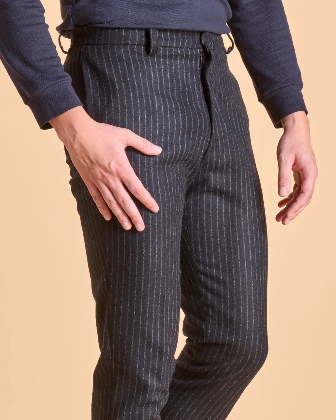 Soubacq Westminster pantalon homme laine bleu
