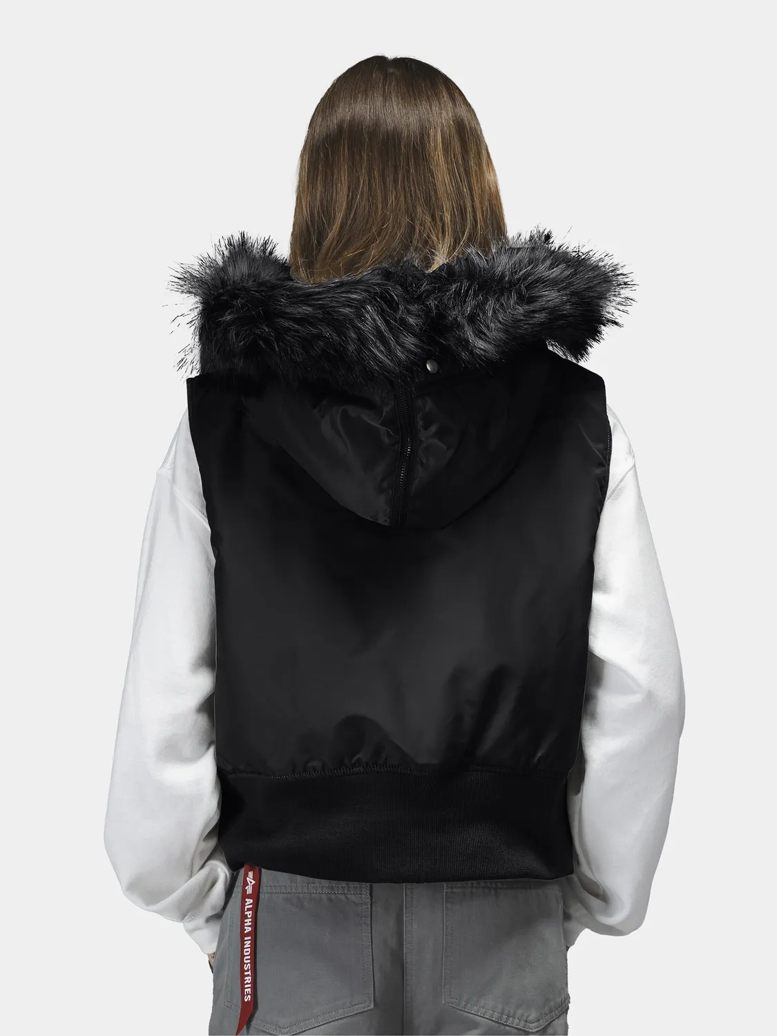 Alpha Industries N-2B gilet capuche femme noir