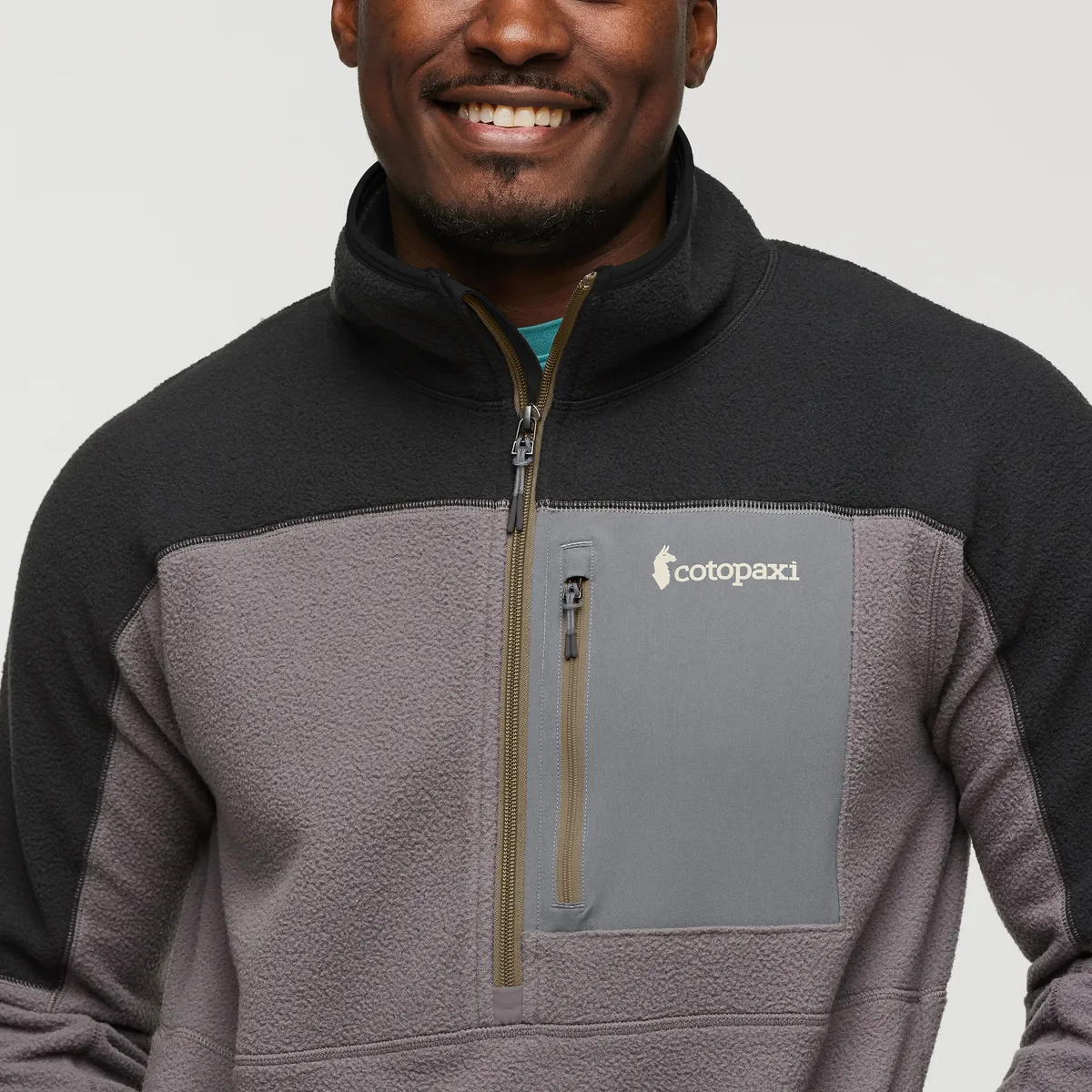 Cotopaxi Abrazo Fleece Half-Zip polaire homme noir recyclé