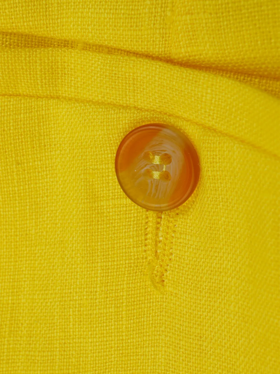 Hollington Siza pantalon lin jaune coupe italienne