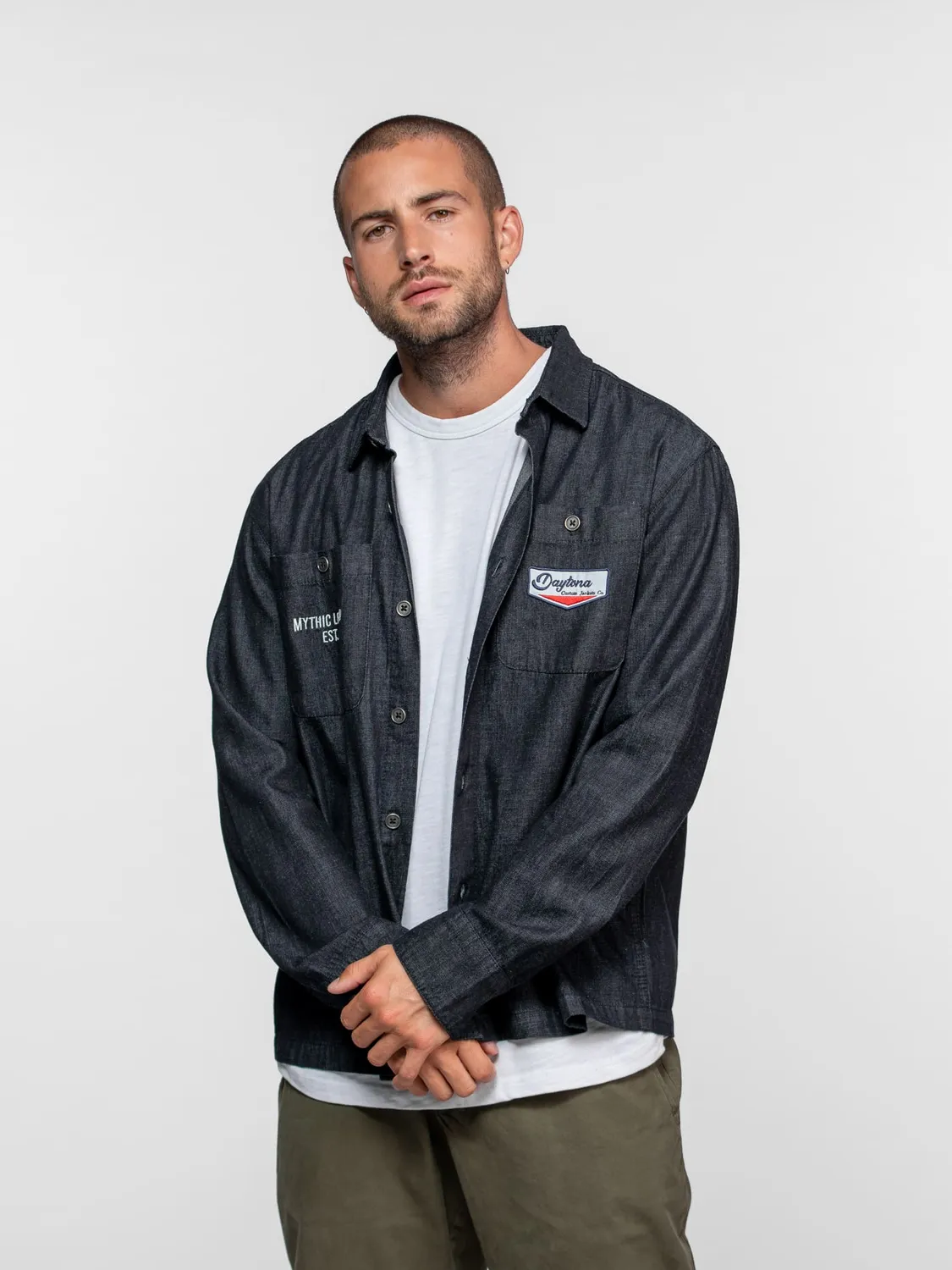 DAYTONA Abril chemise denim homme rincé wash