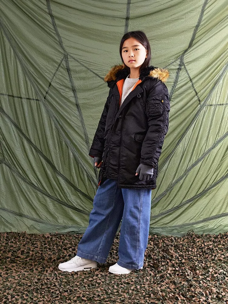 Alpha Industries N-3B Parka Enfant Noir Fourrure