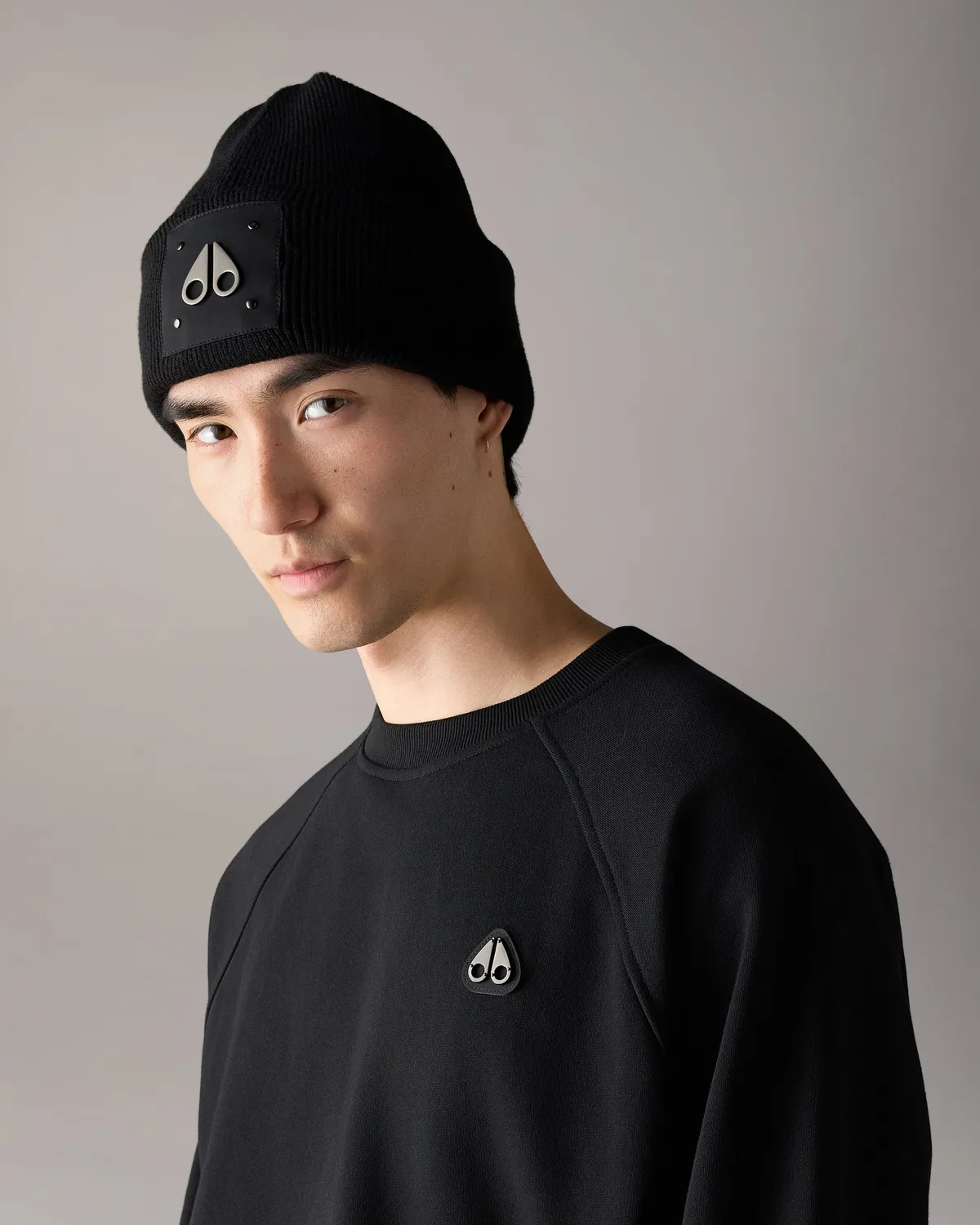 Moose Knuckles Logo Icon Wool bonnet noir laine