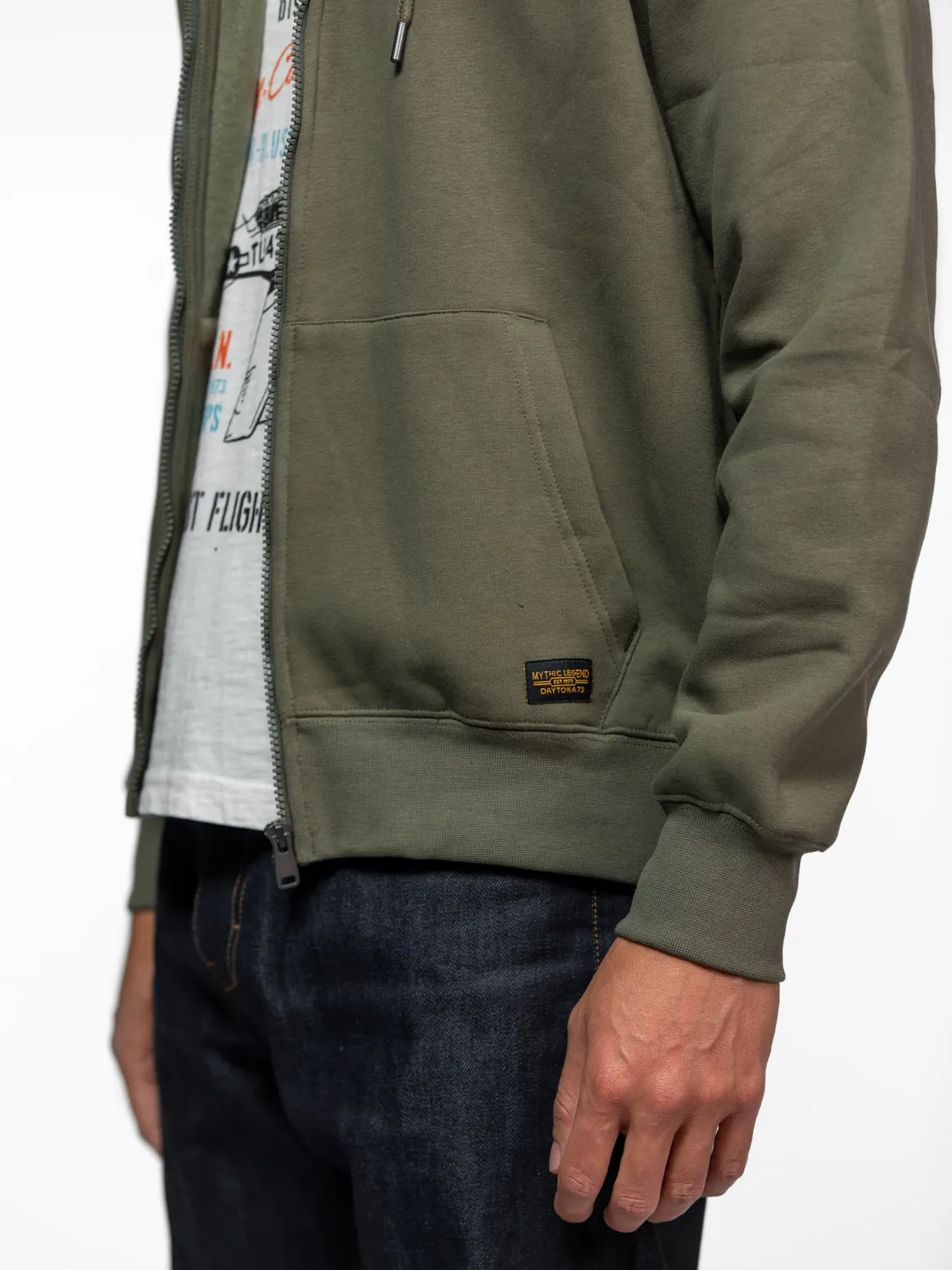 Daytona Linton sweat capuche zippé noir