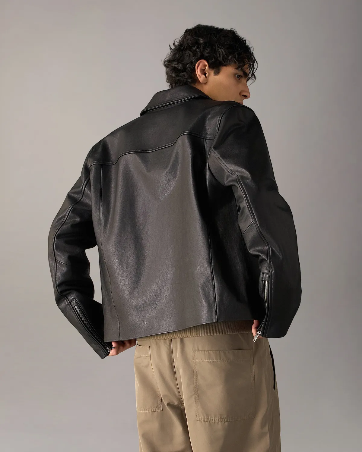 Moose Knuckles Jacques blouson cuir noir véritable