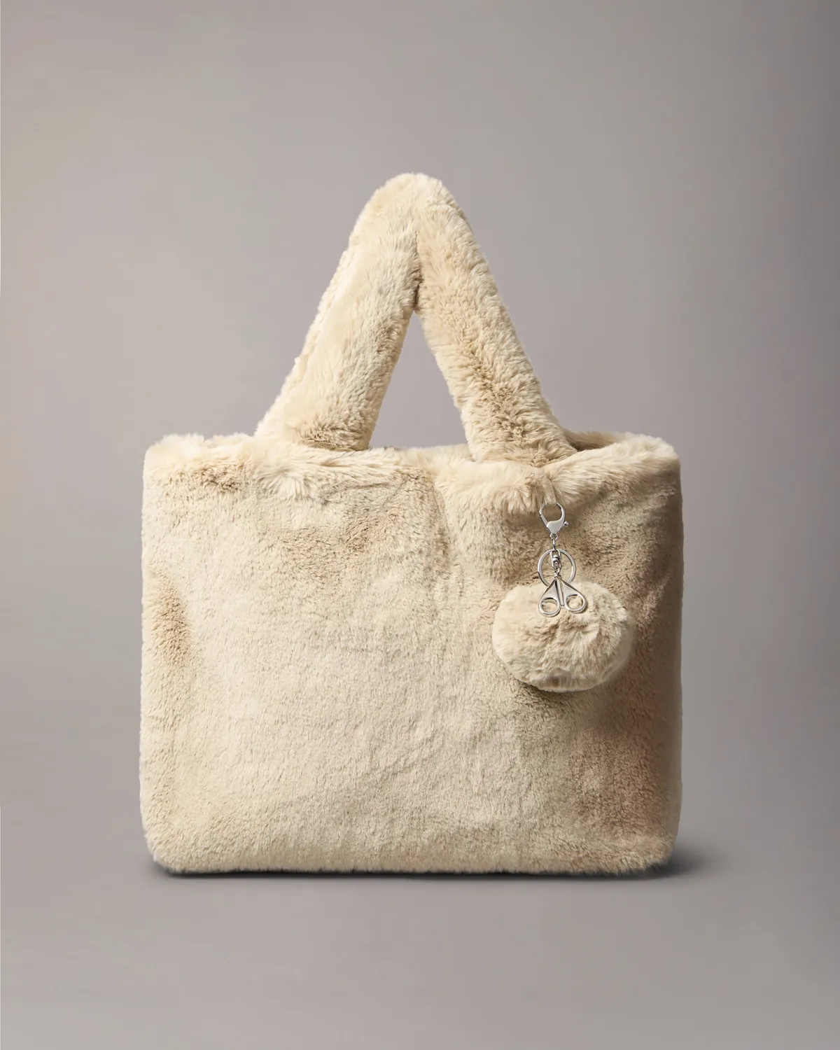 Moose Knuckles Bunny grand tote peluche beige Alabaster