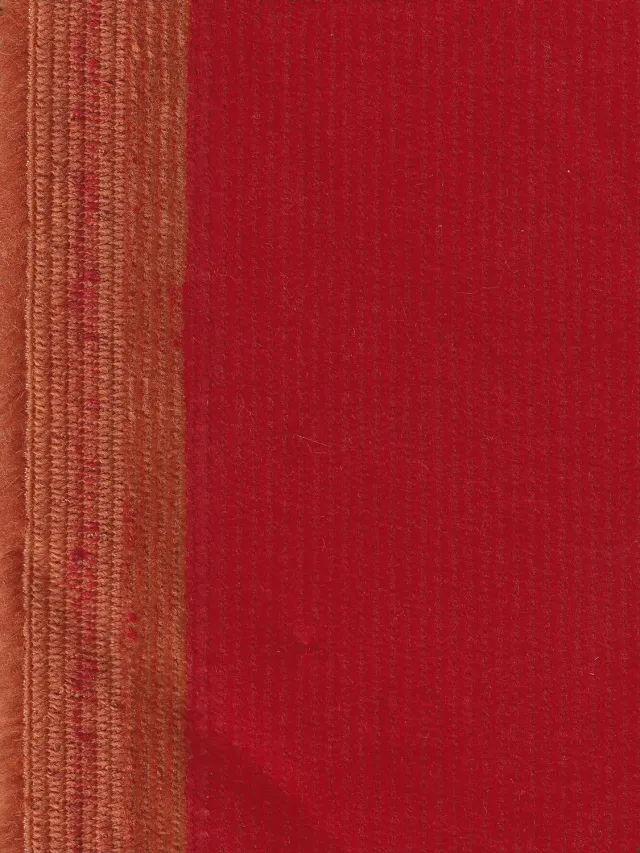 Hollington tissu velours stretch double-face rouge orange 5m