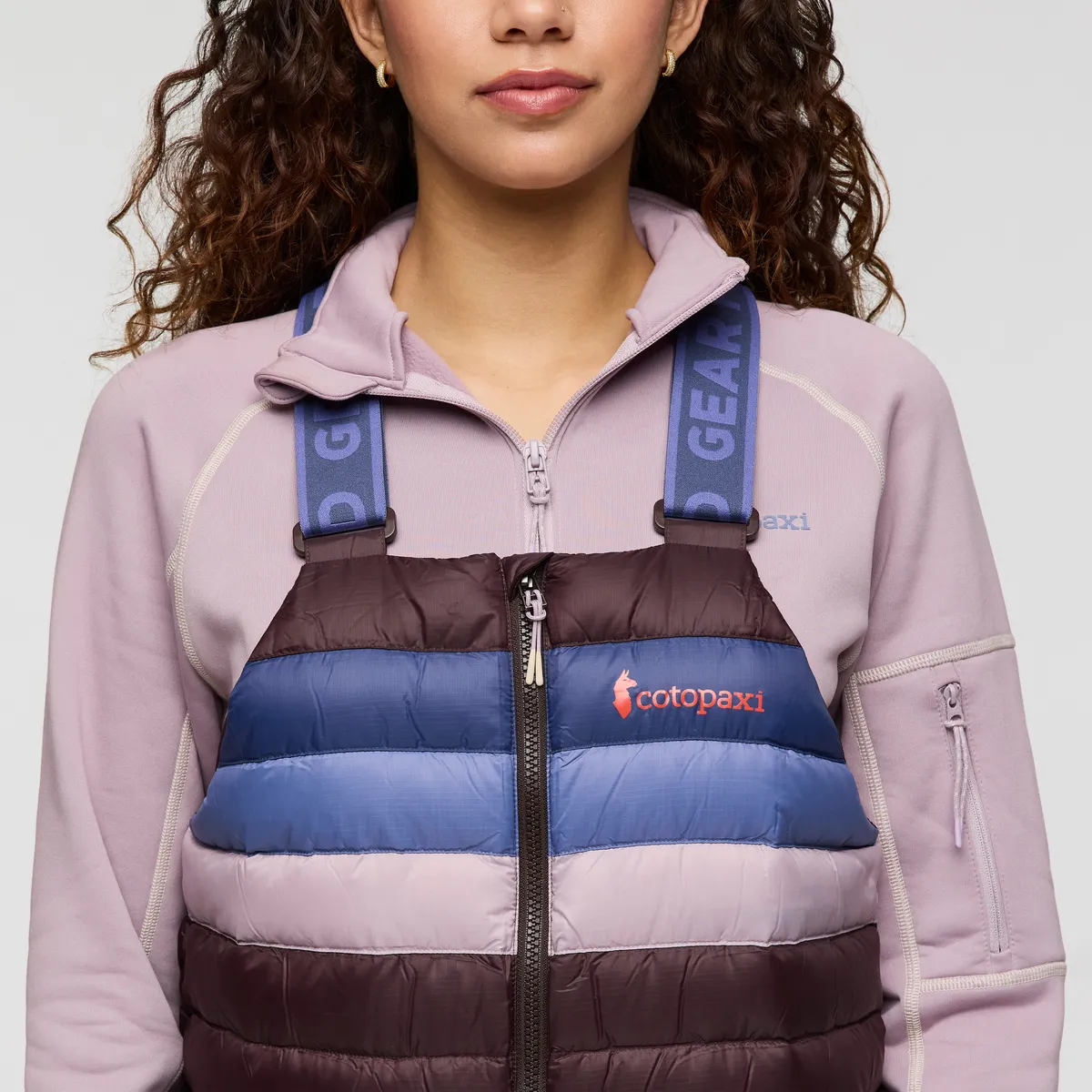 Cotopaxi Fuego Down Overall salopette femme Fjord Stripes duvet