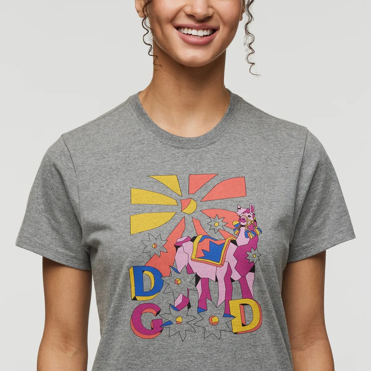 Cotopaxi Pompones Do Good t-shirt femme Heather Grey coton bio