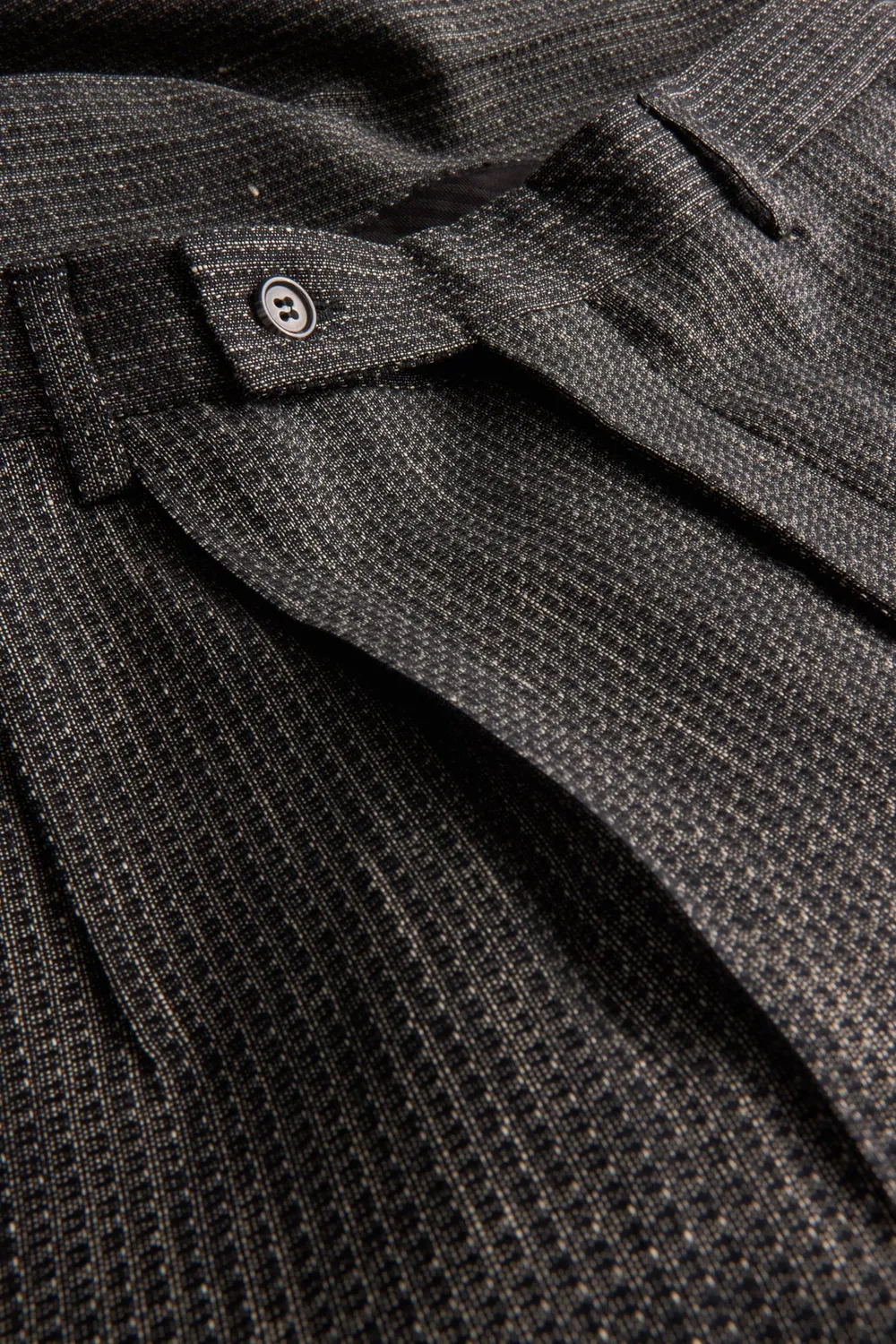 Hollington Luca pantalon à plis laine taille 52 noir