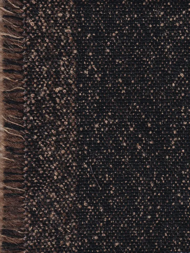 Hollington laine coton double face or noir tissu 5 m mélange