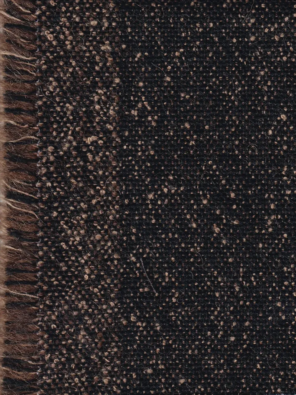Hollington laine coton double face or noir tissu 5 m mélange