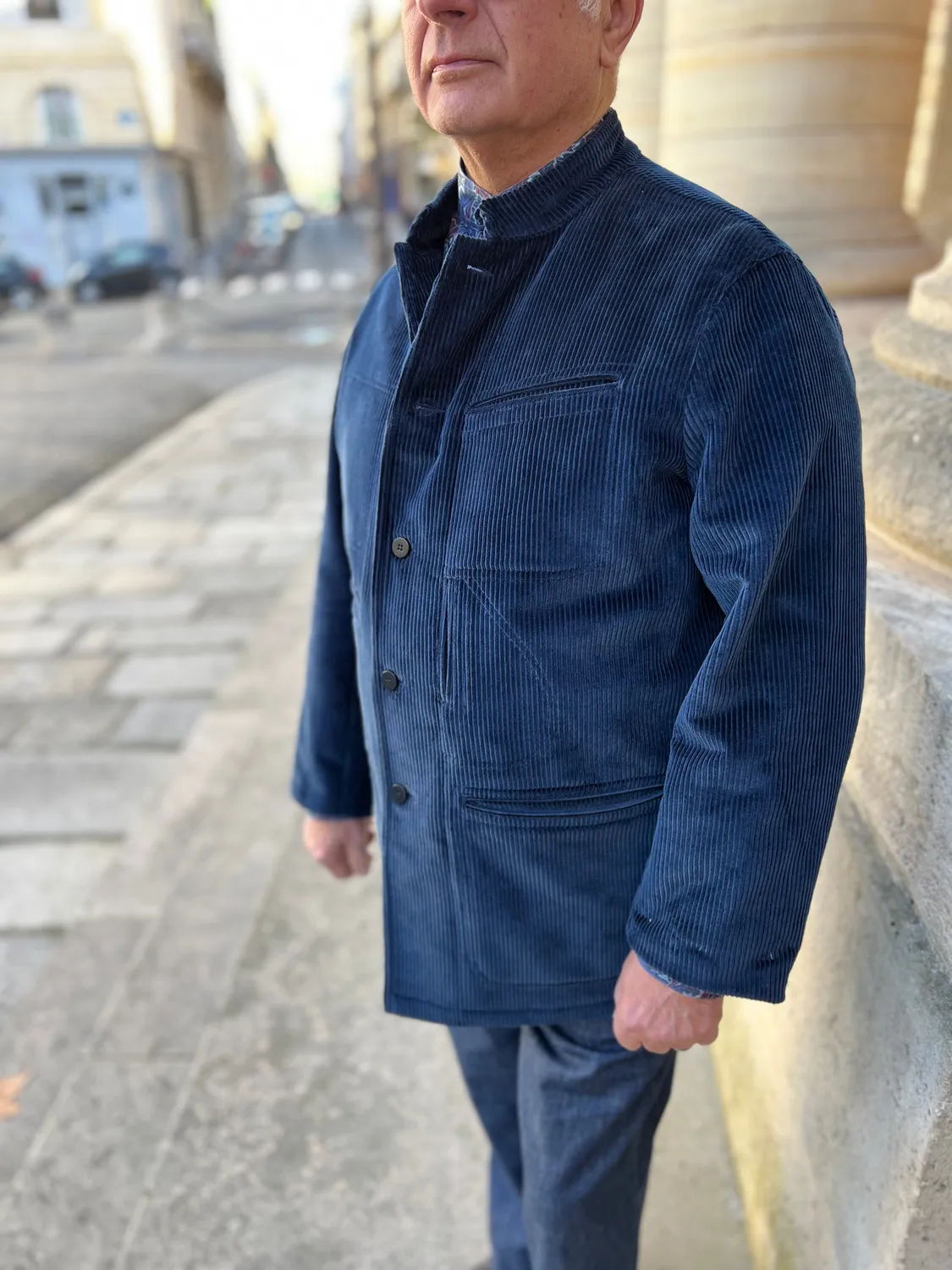 Hollington Architecte veste velours laine dark navy 46
