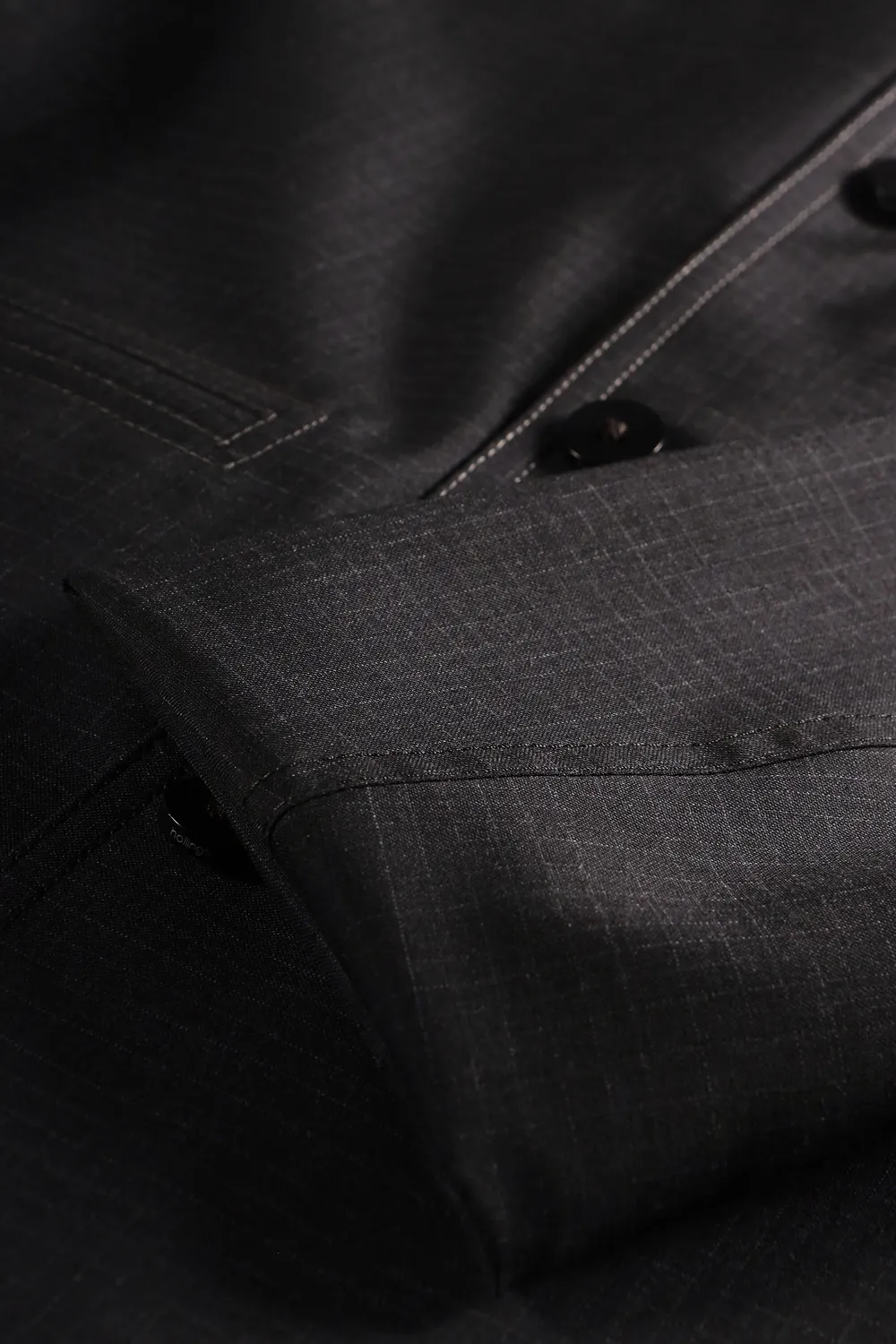 Hollington veste Megève laine légère noire ripstop