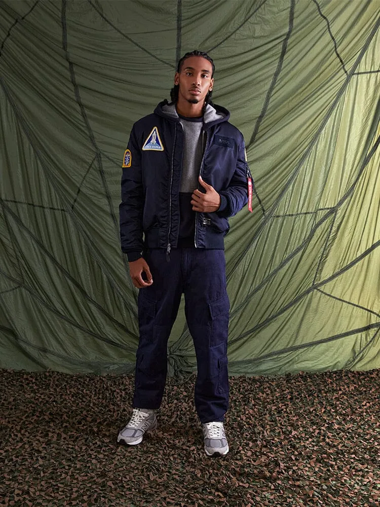Alpha Industries NASA MA-1 Gen II bomber bleu patches