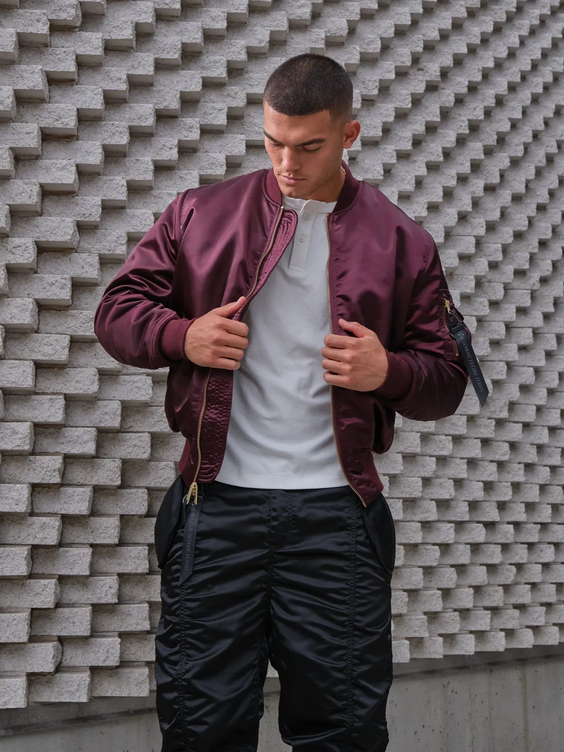 Alpha Industries MA-1 pantalon cargo nylon noir
