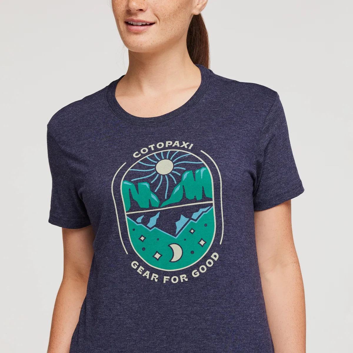 Cotopaxi Day and Night t-shirt femme coton maritime