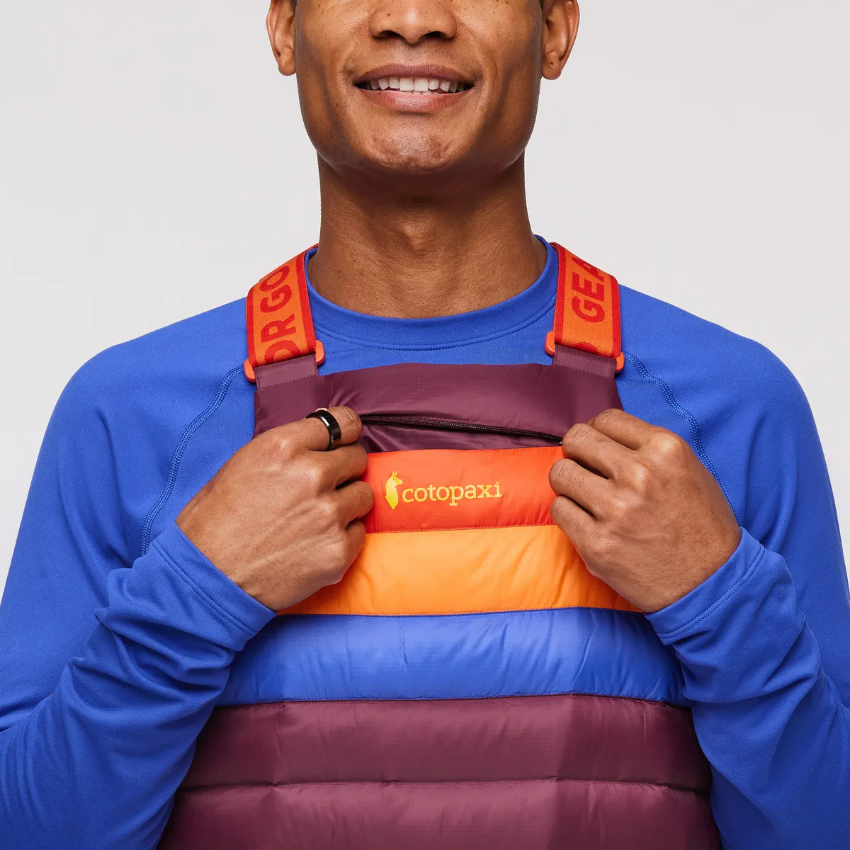 Cotopaxi Fuego Down salopette homme rayures