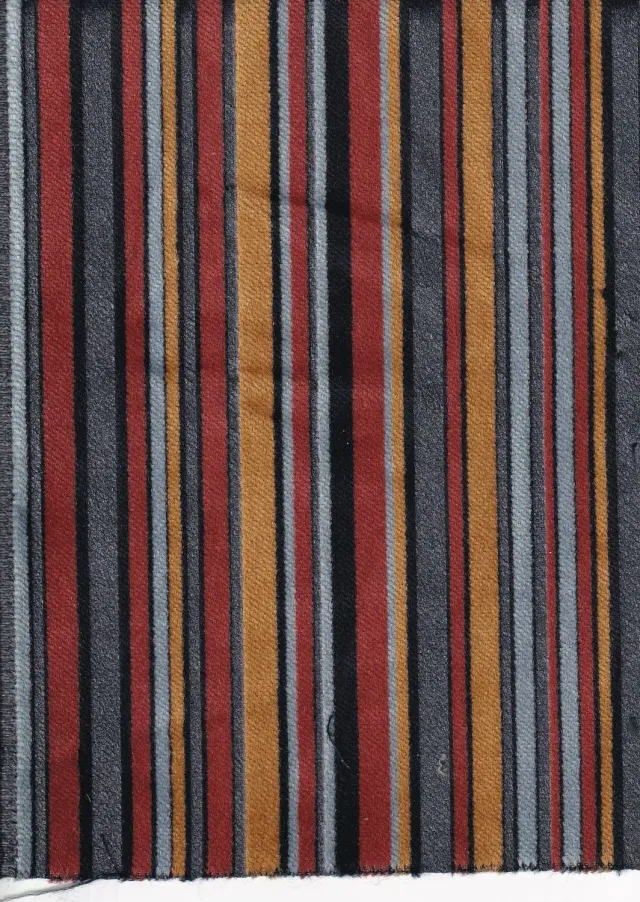 Hollington tissu velours coton rayures bayadère 10 m