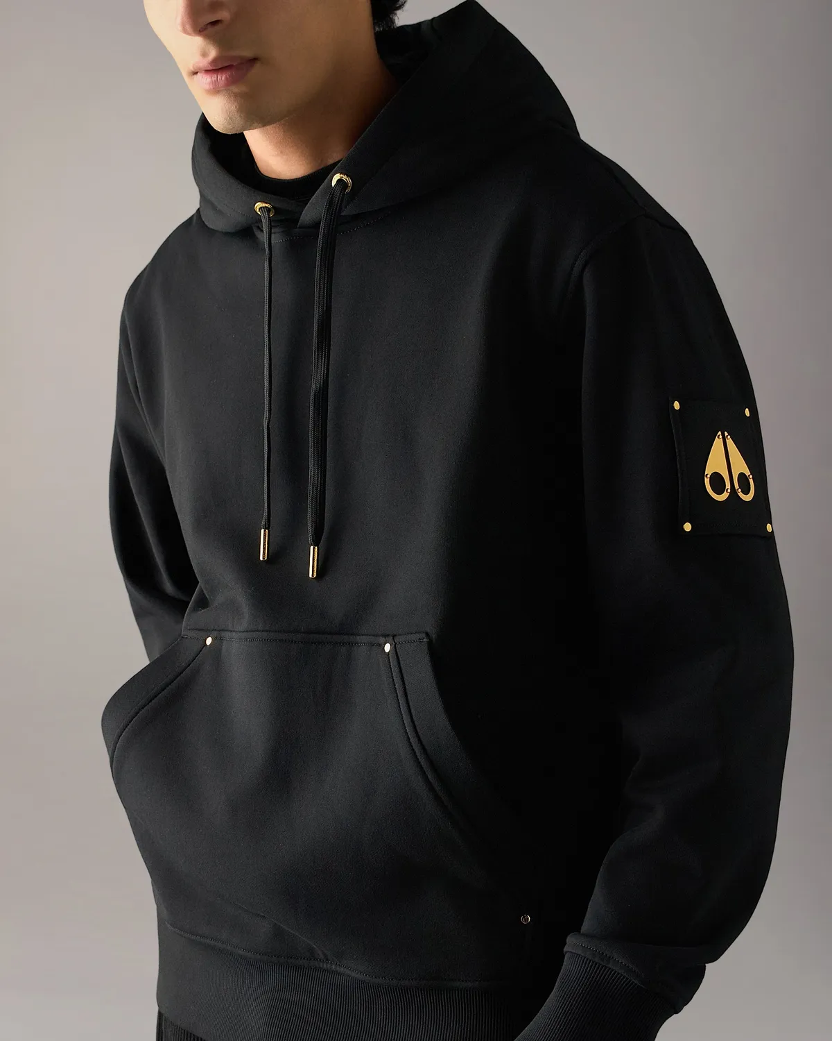 Moose Knuckles Gold Series Hartsfield sweat capuche noir homme