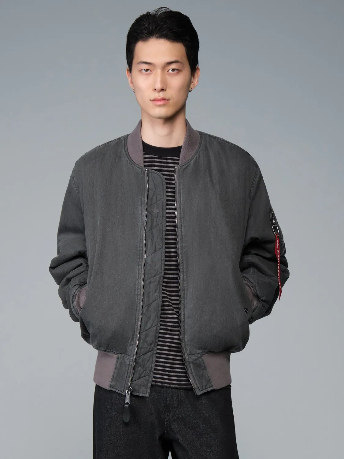 Alpha Industries MA-1 Heritage bomber coton unisexe noir
