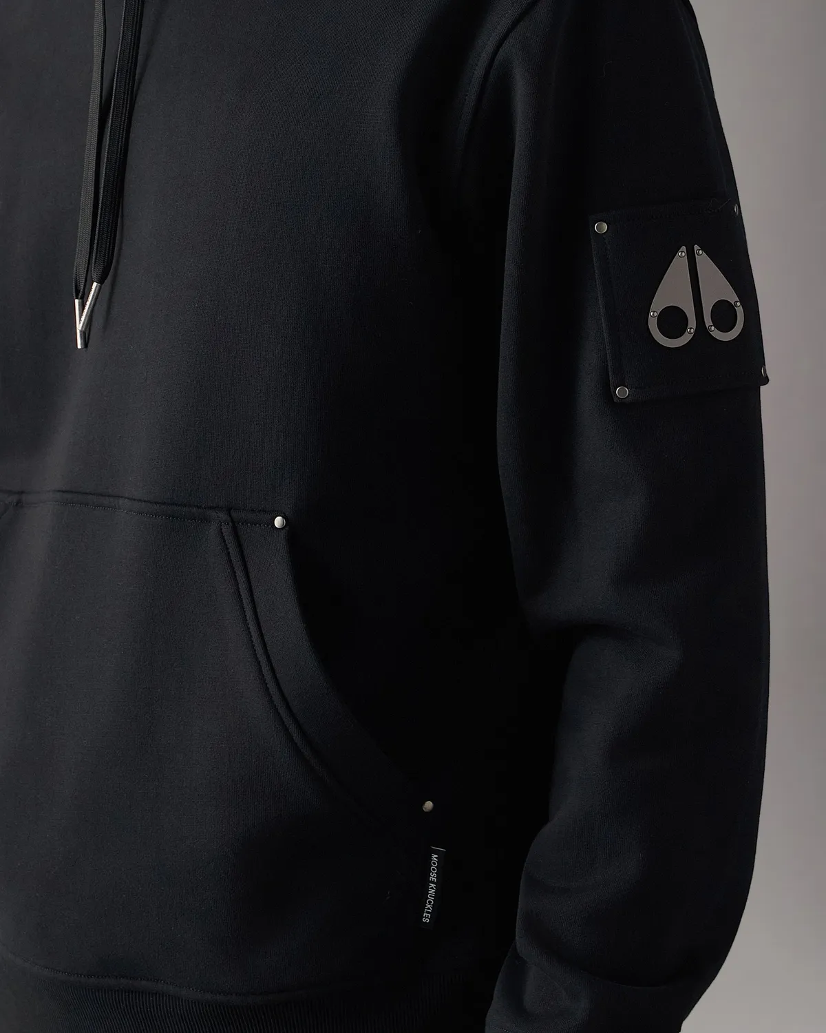 Moose Knuckles Hartsfield hoodie molleton noir