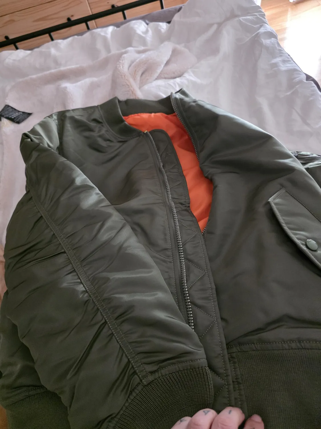 Alpha Industries MA-1 Bomber Femme réversible sage