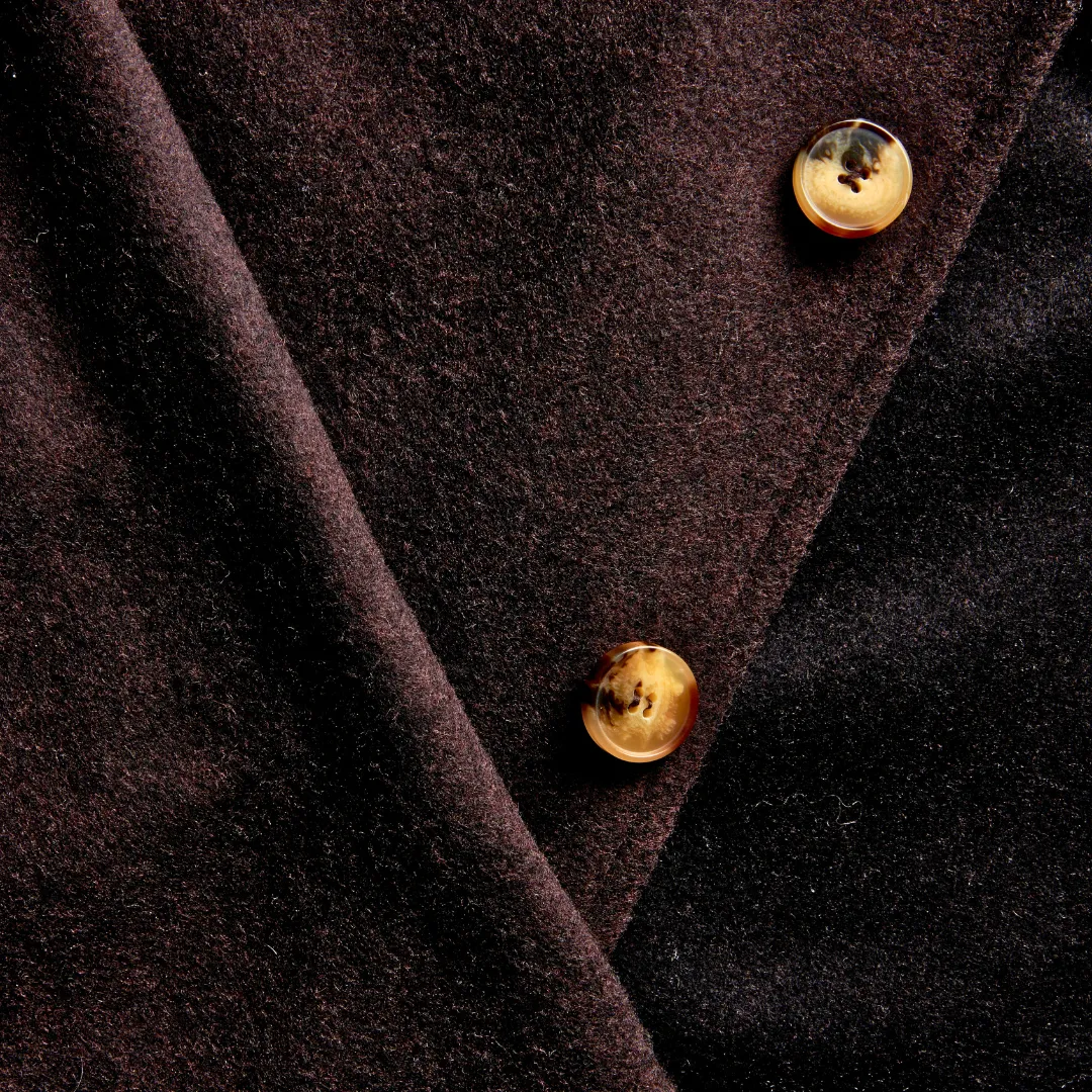 Soubacq Bacci trench laine alpaga mi-long