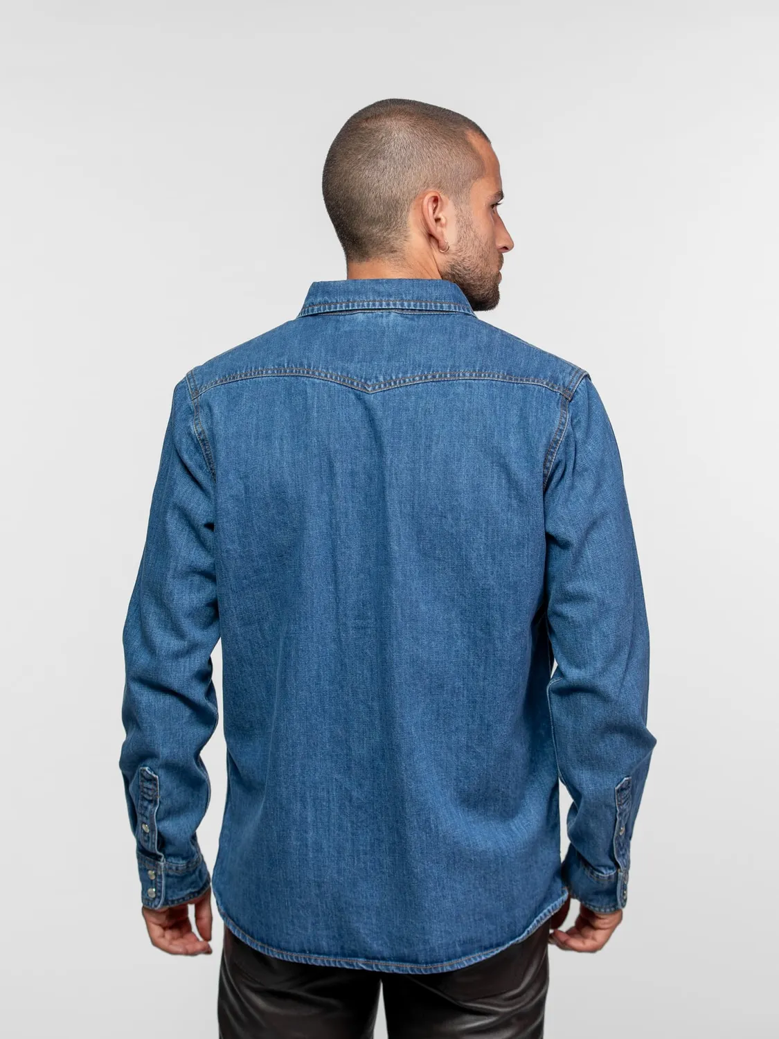 Daytona Patrol chemise denim homme mid wash