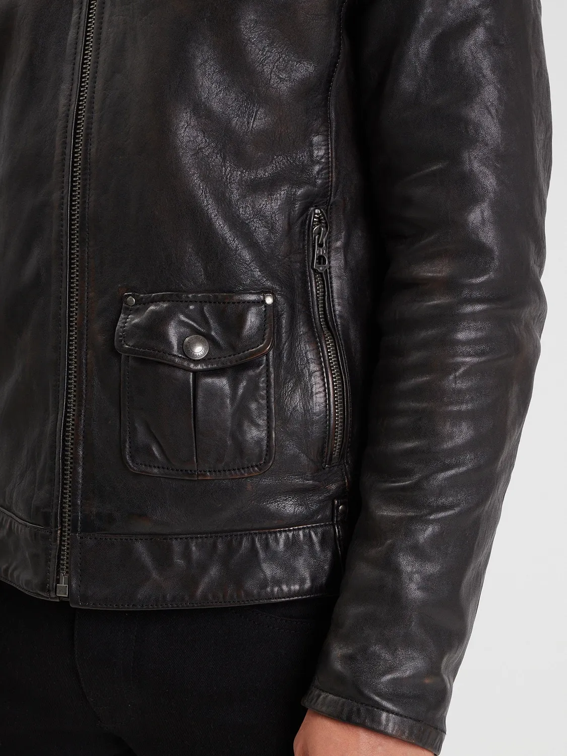 Daytona Pirate blouson aviateur cuir noir agneau