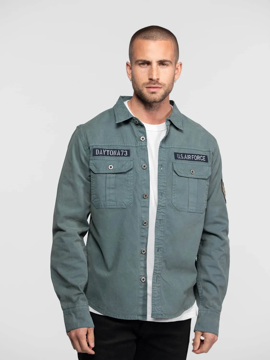 Daytona Lemoore chemise militaire coton beige delave