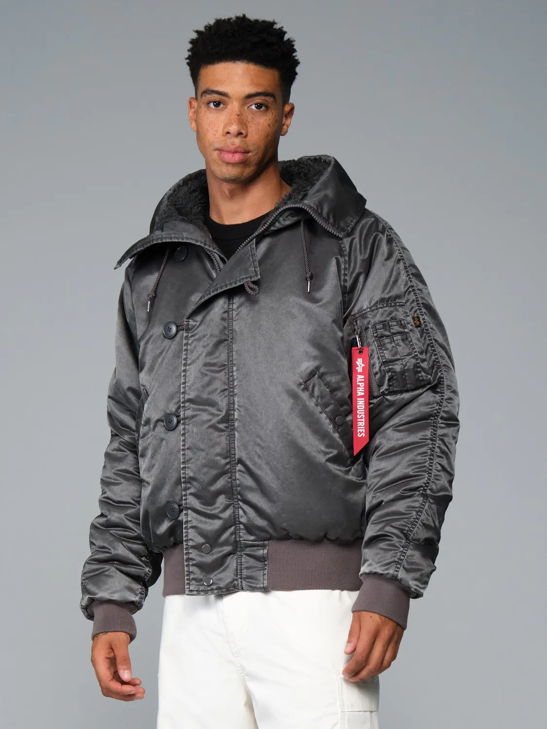 Alpha Industries N-2B Battlewash parka noir grand froid