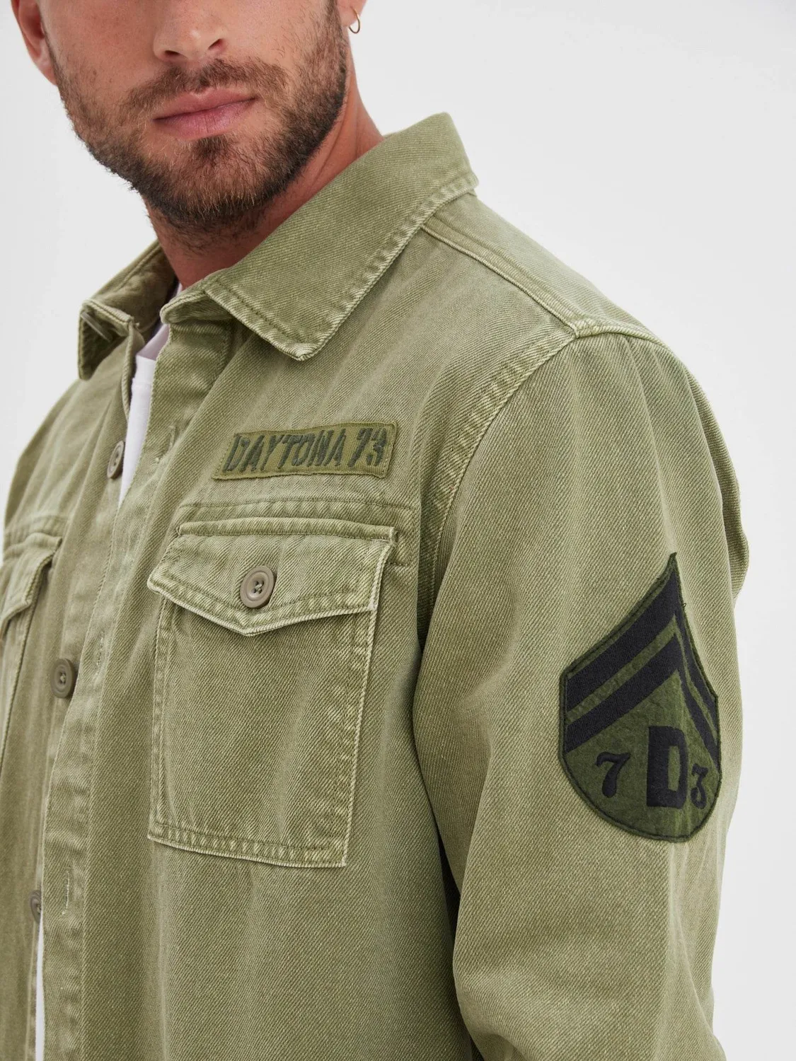 DAYTONA Melhart chemise militaire surchemise coton beige