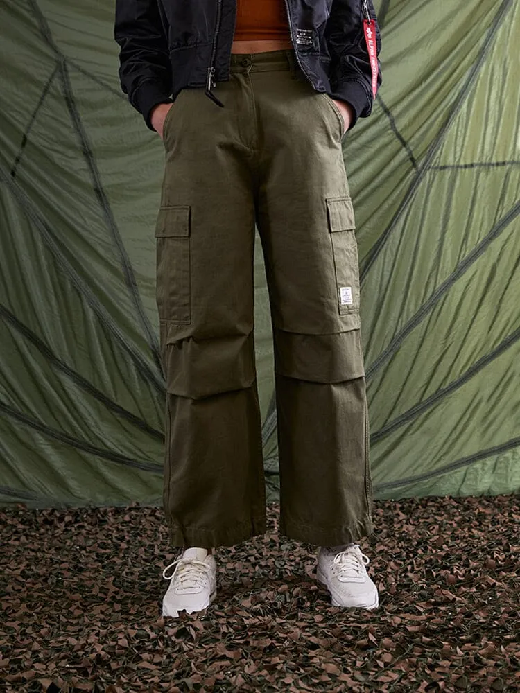 Alpha Industries M-65 pantalon cargo femme vert coton