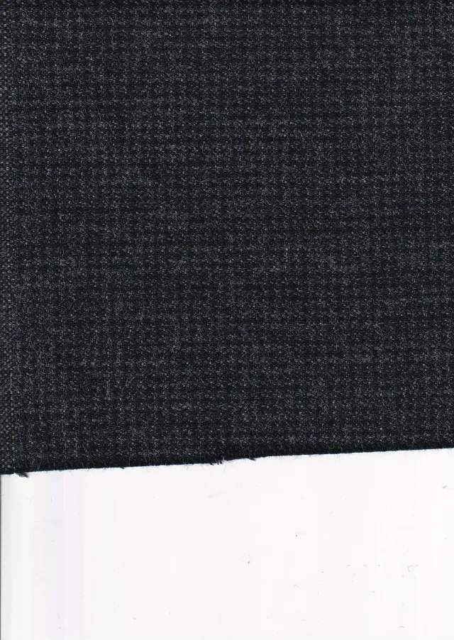 Hollington toile pin point tissu gris noir laine coton