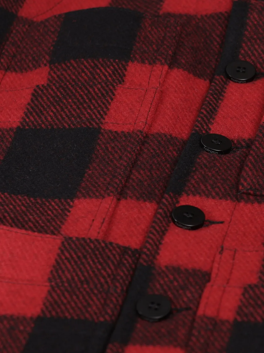 Hollington gilet 20 poches drap de laine carreaux rouges