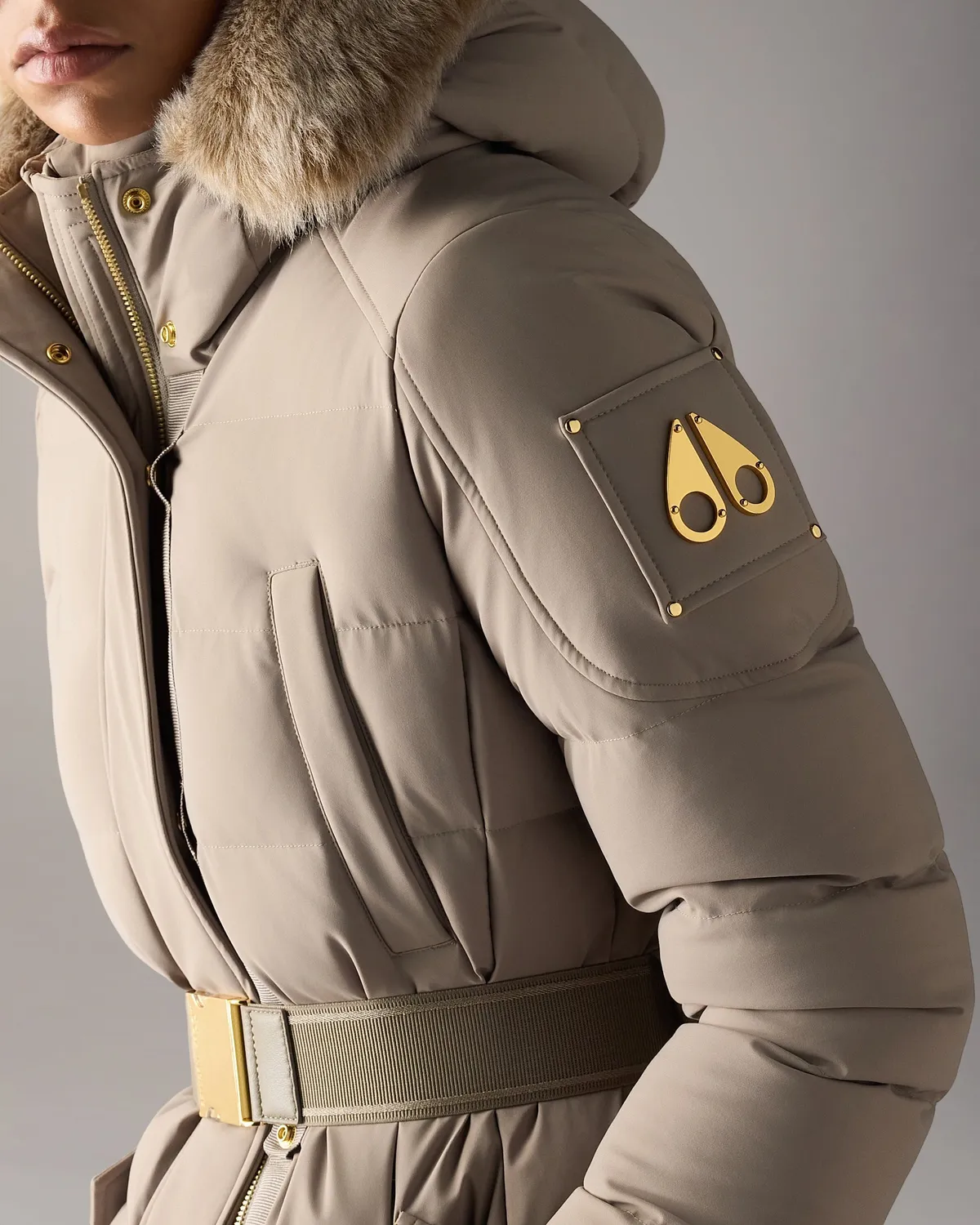 Moose Knuckles Gilded Long Down Parka parka bronze