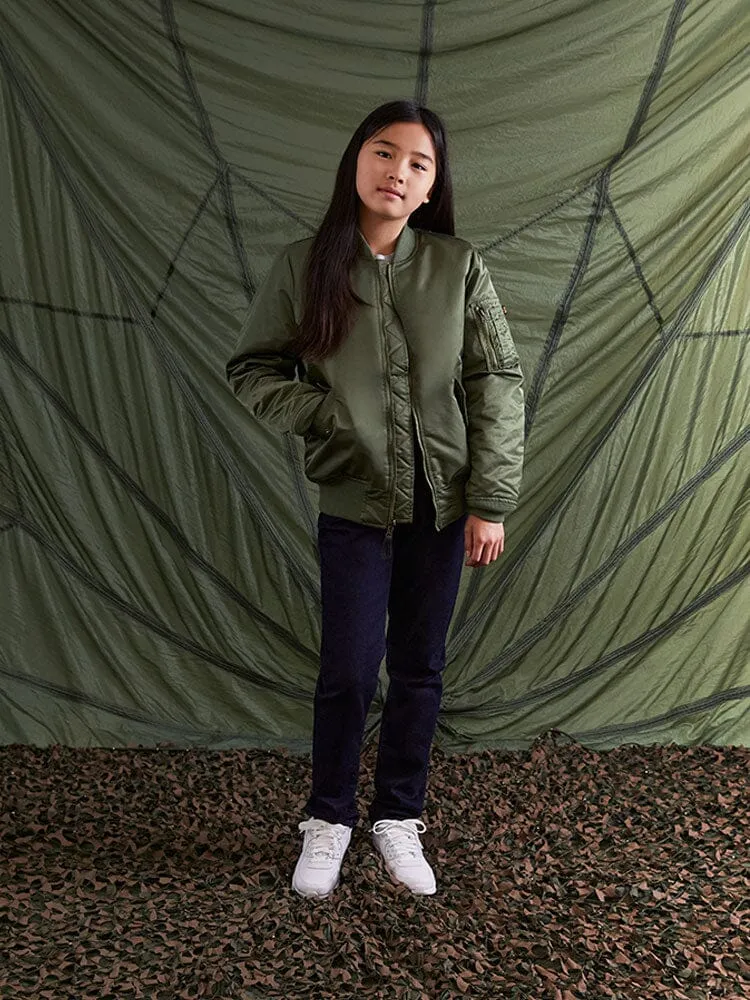Alpha Industries Youth MA-1 blouson bomber réversible sauge