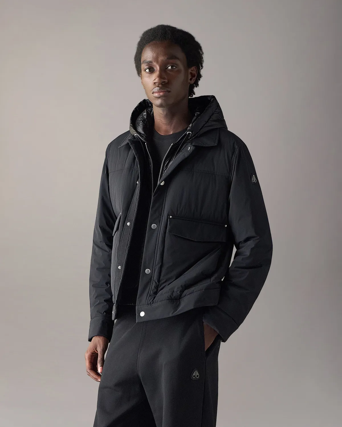 Moose Knuckles Brixton Down Trucker veste ashen déperlante