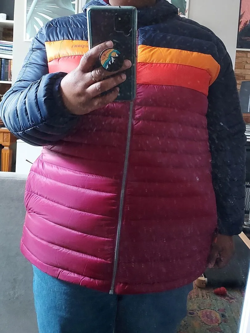 Cotopaxi Fuego Hooded Down Jacket doudoune femme Amber Stripes