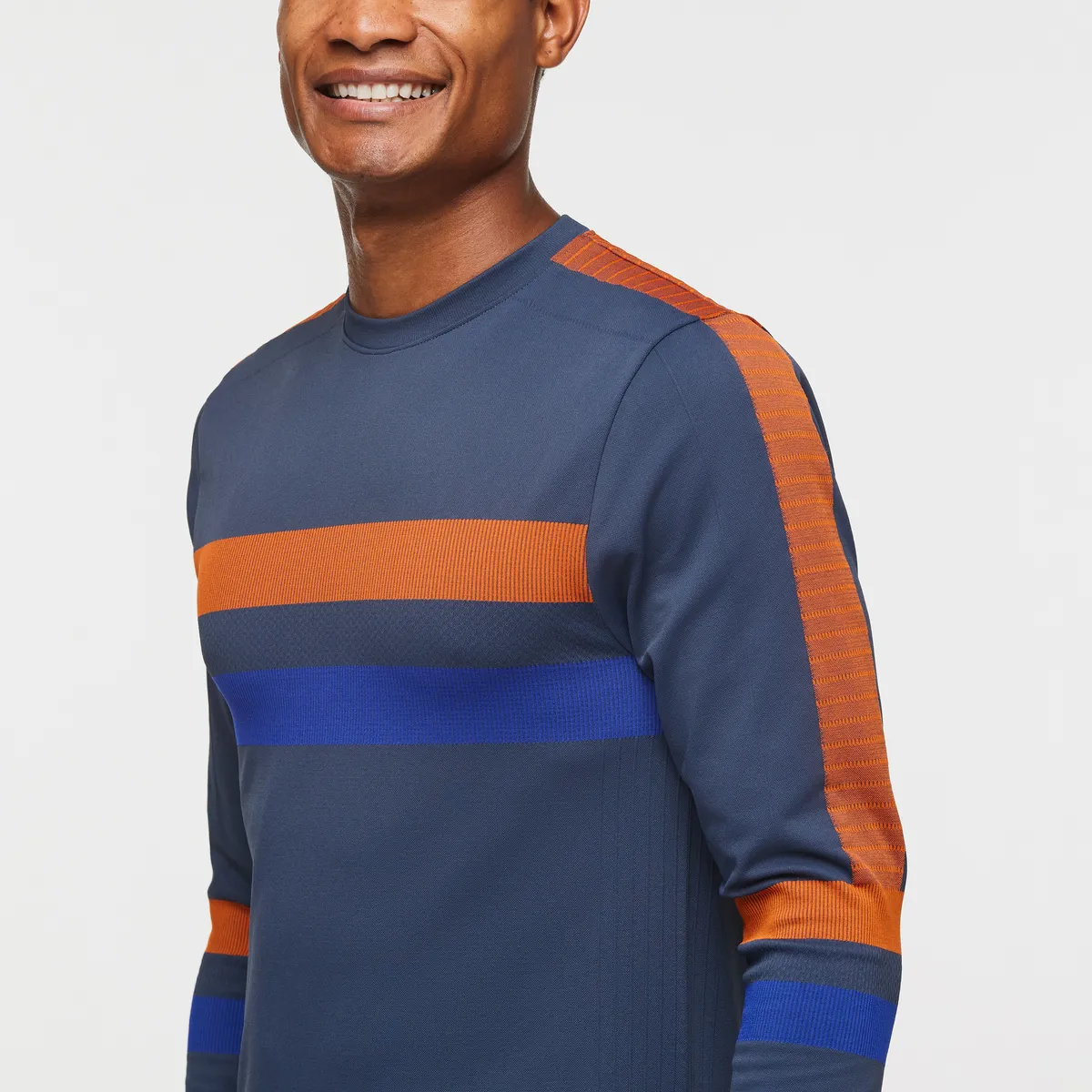 Cotopaxi Debajo Seamless Crew pull homme Black Stripes