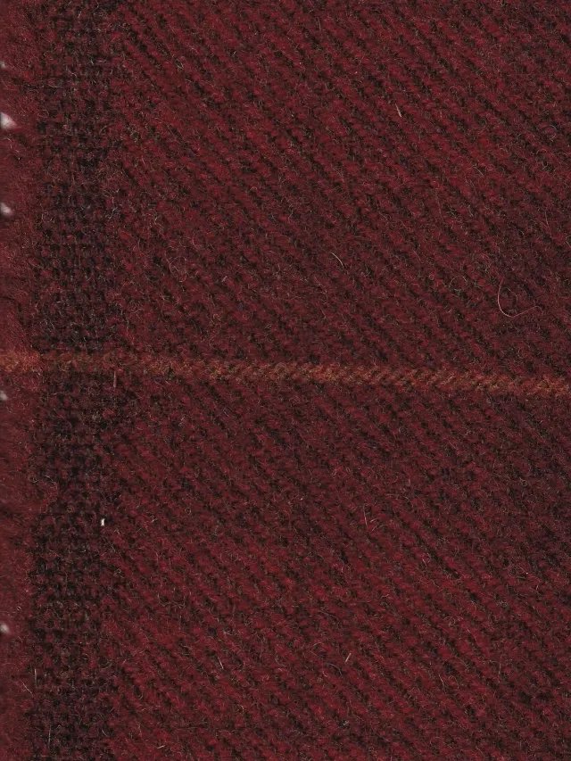 Hollington tissu serge laine bordeaux carreaux 2 m